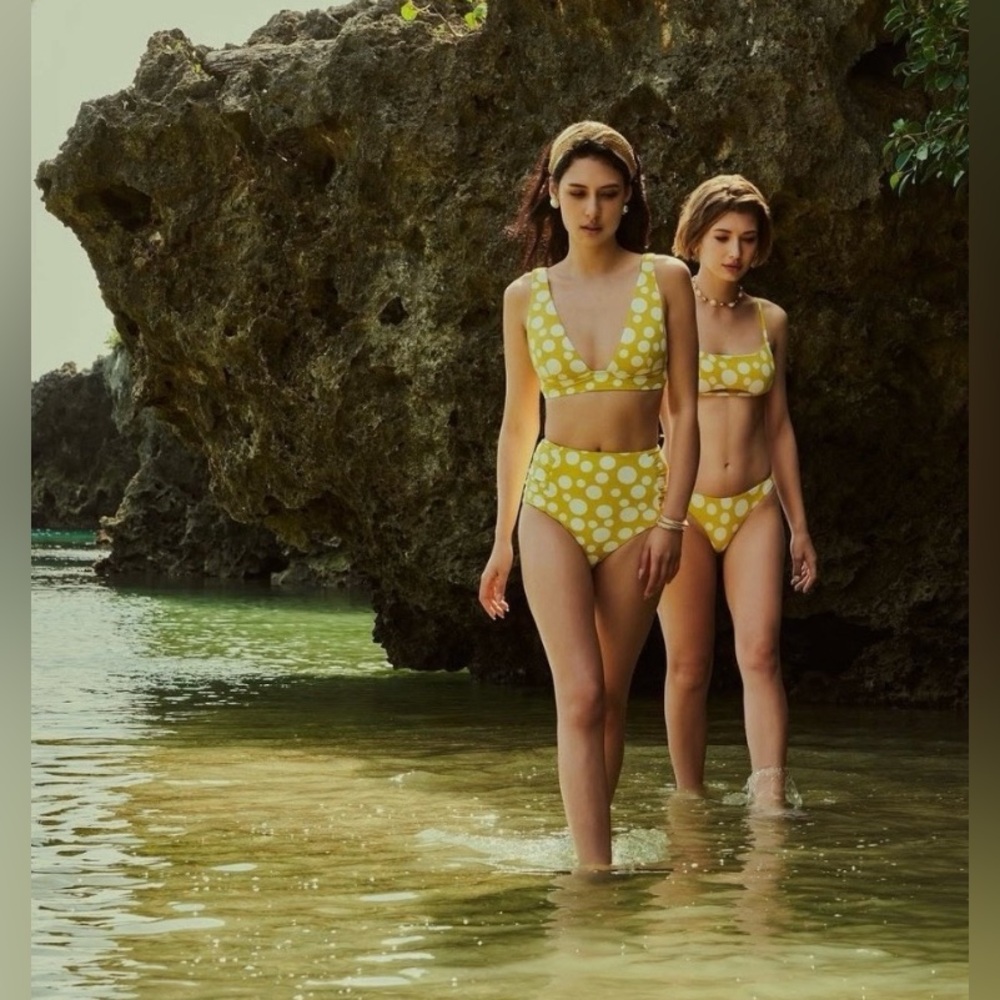 NWT WET Swim The Abby in Sardinia Collection Ginger Polka Dot Bikini Top $98